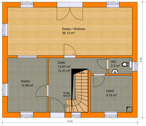 Grundriss EG Haus Blumberg 2