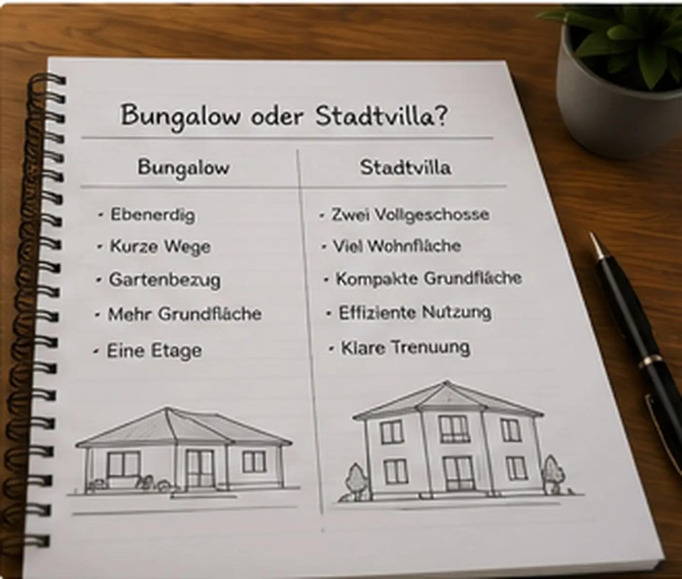 Bungalow oder Stadtvilla abschnitt entscheidung nicht nur stilfrage