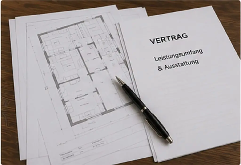 Bemusterung Hausbau abschnitt vor oder nach dem bauvertrag