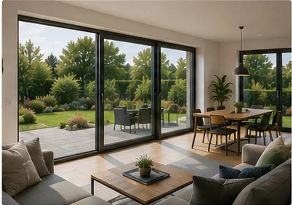 Fenster Neubau abschnitt große Fensterflächen