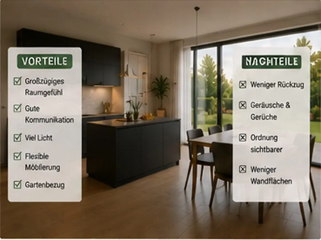 Grundriss richtig planen abschnitt offenes wohnen oder klare trennung