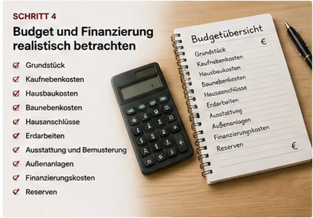 Hausbau ablauf Schritt 4 Budget und Finanzierung