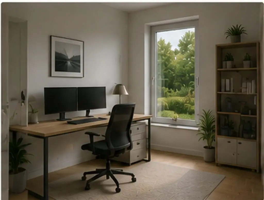 Homeoffice Einfamilienhaus abschnitt ruhe und Rückzug