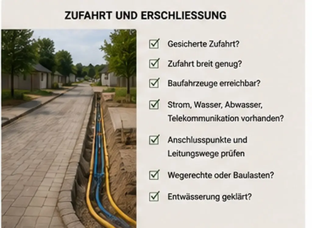 Grundstück kaufen brandenburg abschnitt Zufahrt und Erschließung