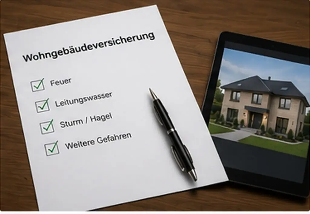 Checkliste zur Wohngebäudeversicherung mit den versicherten Gefahren