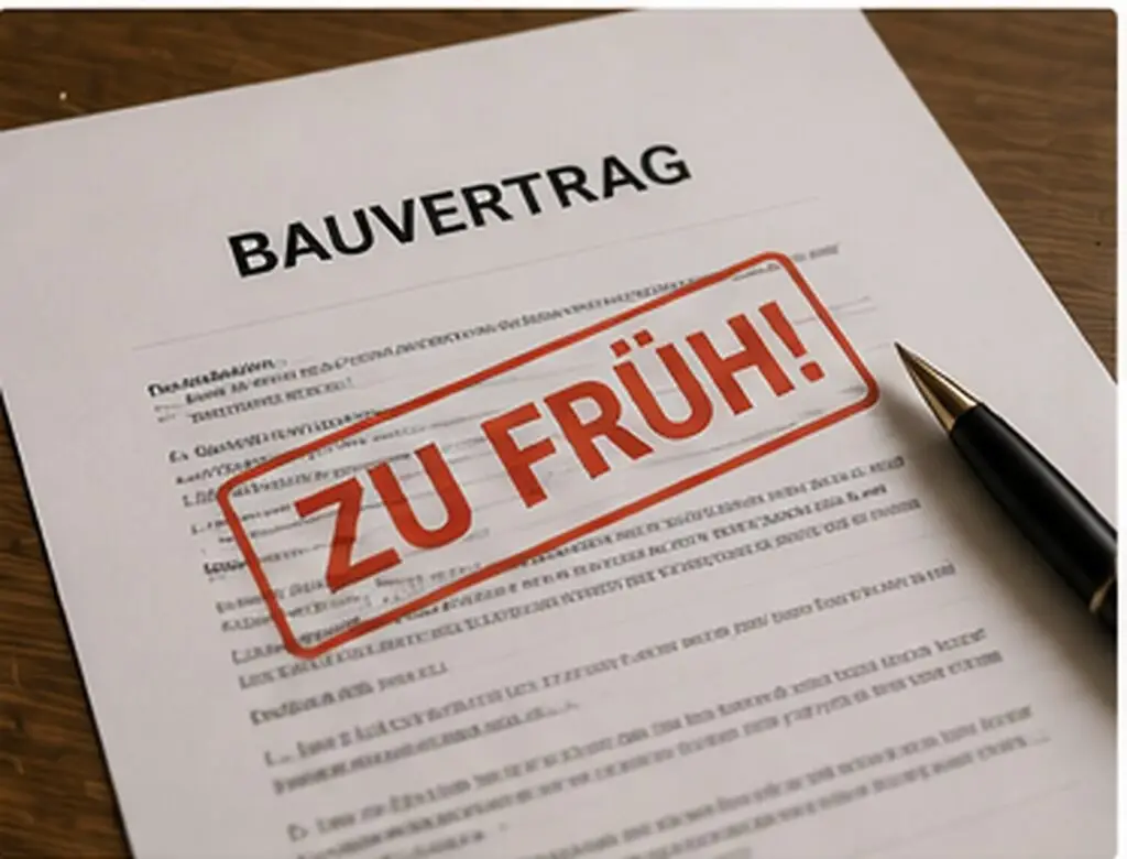 Erst Grundstück dann hausvertrag abschnitt risiko zu frühe vertragsbindung