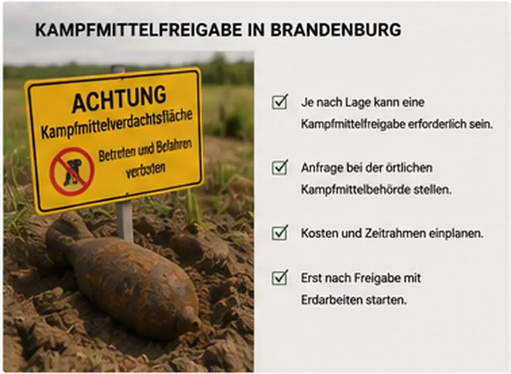 Grundstück kaufen brandenburg abschnitt kampfmittelfreigabe