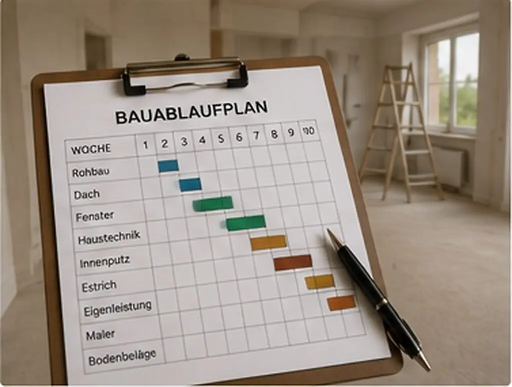 Eigenleistungen Hausbau abschnitt bauablauf
