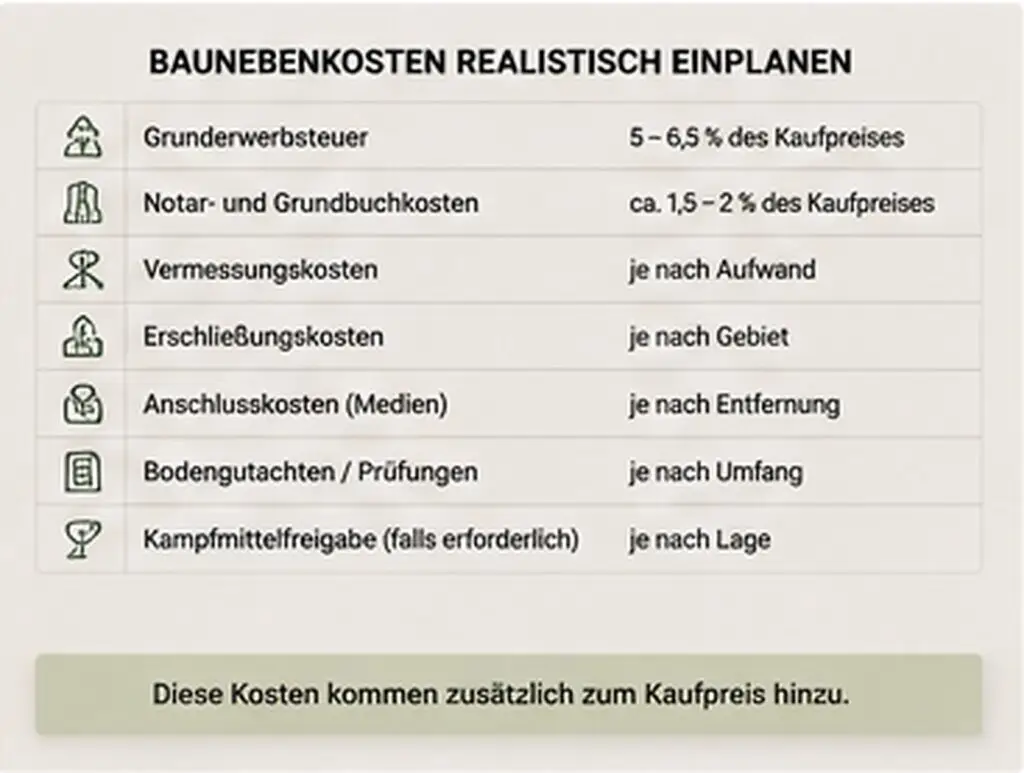 Grundstück kaufen brandenburg abschnitt baunebenkosten