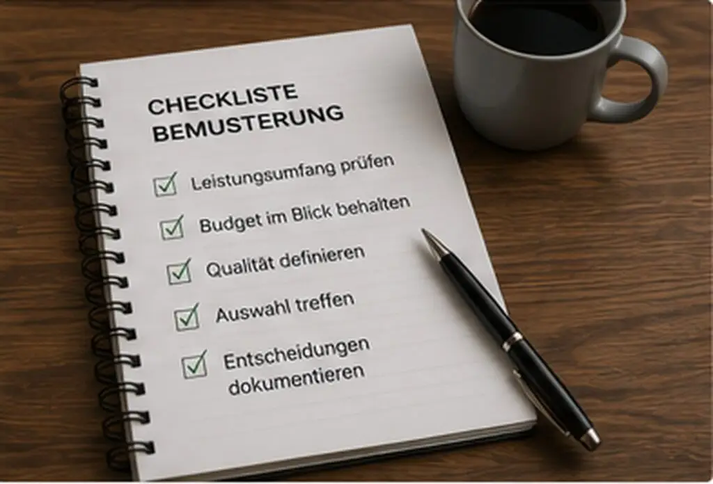 Bemusterung Hausbau Abschlussbild checkliste und fazit