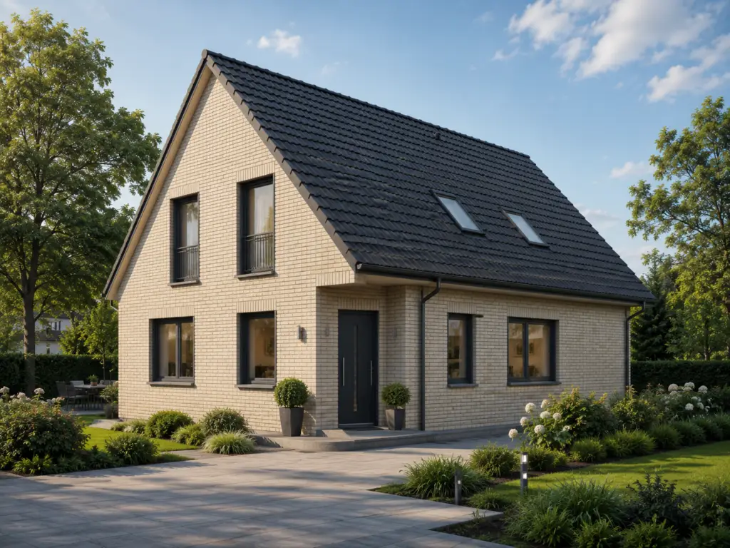 Einfamilienhaus mit Klinkerfassade in Brandenburg – Massivbau Stein auf Stein von KLINKER HAUS