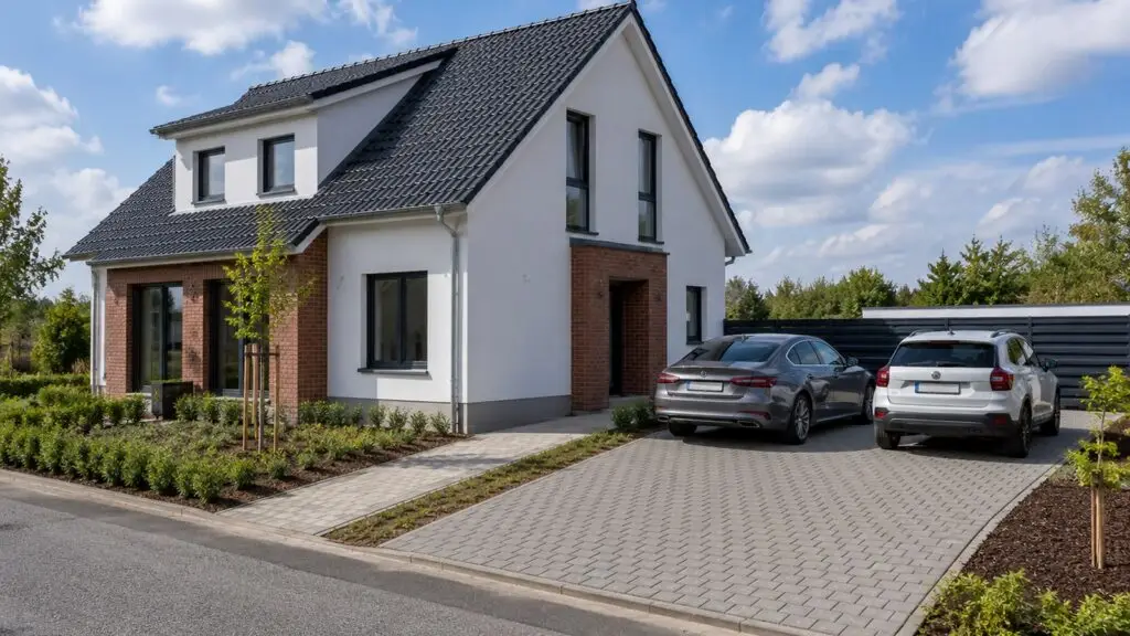 Schlüsselfertig bauen Außenanlagen Zufahrt und Wege