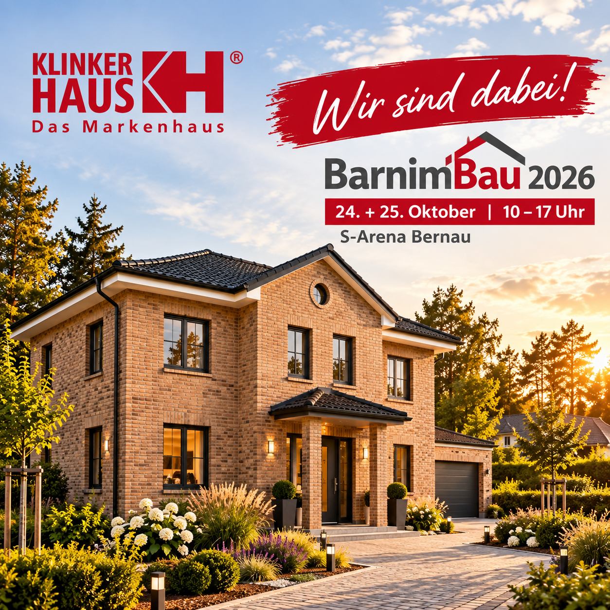 KLINKER HAUS auf der BarnimBau 2026, 24. und 25. Oktober, 10 bis 17 Uhr, S-Arena Bernau